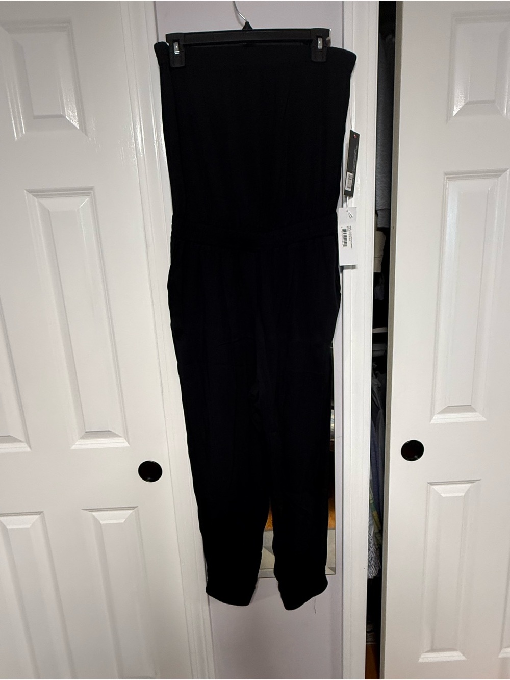 bishop + young Black Strapless Jumpsuit